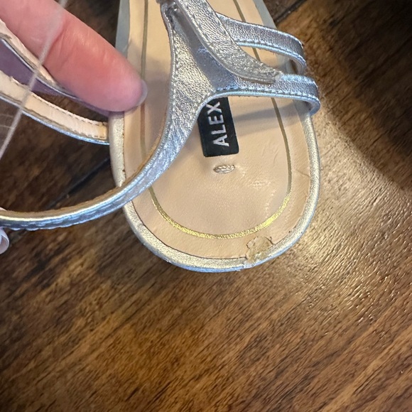 Alex Marie | Silver Metallic Strappy Heeled Sandals - Picture 6 of 9